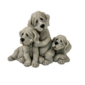 Quarry Critters Dogs "Petie, Pepe, Pooch" Second Nature Design Stone Figure READ
